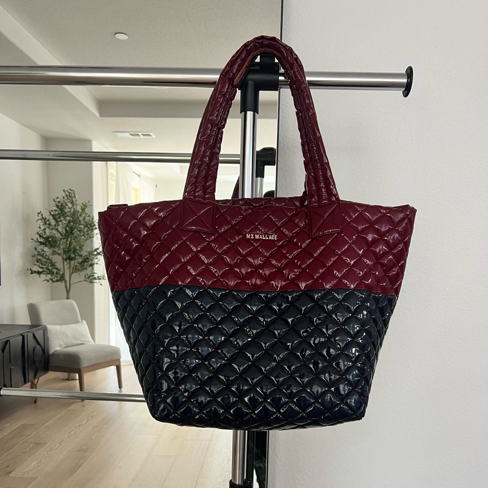 Metro Deluxe Large Quilted Patent Tote Bag